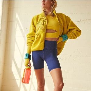 Free People happiness runs blue bike shorts